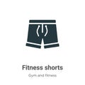 Fitness shorts vector icon on white background. Flat vector fitness shorts icon symbol sign from modern gym and fitness collection