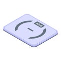 Fitness smart scales icon, isometric style