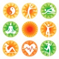 Fitness spa decorative icons