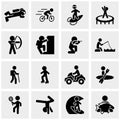 Fitness, sport , active recreation vector icons se