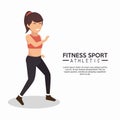 Fitness sport athletic woman working