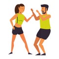 Fitness sport exercise lifestyle cartoon