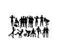 Sport Gym Fitness Activity Silhouettes Royalty Free Stock Photo