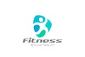 Fitness Sport man abstract Logo design vector temp