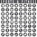 Fitness and sports Icons Royalty Free Stock Photo
