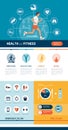 Fitness and sports infographic