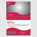 Fitness square flyer template Or A4 Paper Artboard