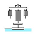 fitness station color icon vector illustration