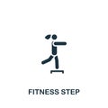 Fitness Step icon. Monochrome simple Fitness icon for templates, web design and infographics
