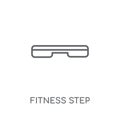 fitness Step linear icon. Modern outline fitness Step logo conce