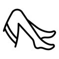Fitness stockings icon outline vector. Stocking leg