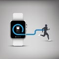 Fitness tracker application for smart watch