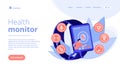 Fitness tracker concept landing page.