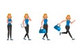 Fitness trainer character vector design. Woman dressed in sports clothes