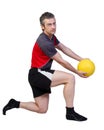 Fitness training with a medicinball Royalty Free Stock Photo