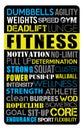 Fitness training sport word cloud Royalty Free Stock Photo