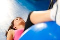 Fitness - Training and workout in gym Royalty Free Stock Photo