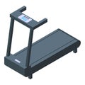 Fitness treadmill icon, isometric style