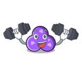 Fitness trefoil character cartoon style