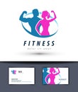 Fitness vector logo design template. gym or sport