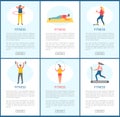 Fitness Activities of People in Gym, Website Set