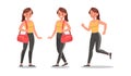 Fitness woman doing exercise character vector design. Healthy lifestyle no3