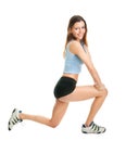 Fitness woman doing lunge exercise Royalty Free Stock Photo