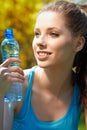 Fitness Woman Drinking Water Royalty Free Stock Photo