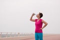 Fitness woman drinking water Royalty Free Stock Photo