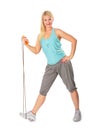Fitness woman with jump rope Royalty Free Stock Photo