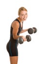 Fitness woman lifting weights Royalty Free Stock Photo