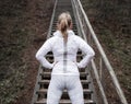 Fitness woman ready for exercise outdoors