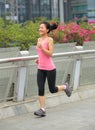 Fitness woman running at city Royalty Free Stock Photo