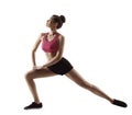 Fitness Woman Stretch Gymnastics Workout, Stretching Legs Sport