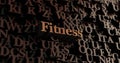 Fitness - Wooden 3D rendered letters/message
