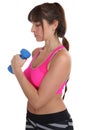 Fitness workout concentration focus woman at sports training wit Royalty Free Stock Photo