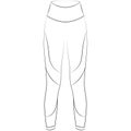 Fitness workout, sporty women legging clothing. Sport leggins gym clothing, fitness outfit women sportswear. Sketch drawing, conto