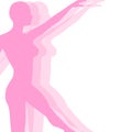 Fitness Yoga or Dance Silhouette Royalty Free Stock Photo