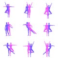 Fitness Yoga Dance Silhouettes