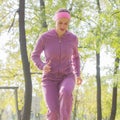 Fitness Young Woman Running Outdoor Royalty Free Stock Photo