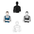 Fitter mechanic.Professions single icon in cartoon style vector symbol stock illustration web.