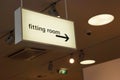 Fitting room sign Royalty Free Stock Photo