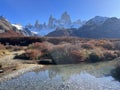 Fitz Roy Majesty: Argentina's Iconic Mountain Peaks, El Chalten, autumn landscape