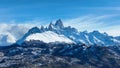 Fitz Roy Mountain At El Chalten In Patagonia Argentina. Royalty Free Stock Photo