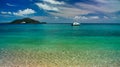 Fitzroy Island near Cairns Australia, beach, boat