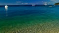 Fitzroy Island near Cairns Australia, beach, boat