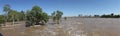 Fitzroy River Flood Panorama Royalty Free Stock Photo