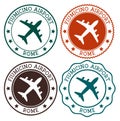 Fiumicino Airport Rome. Rome airport logo.