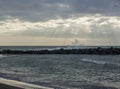 Fiumicino beach in winter Royalty Free Stock Photo