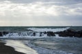 Fiumicino beach in winter Royalty Free Stock Photo